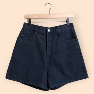 Vintage 90s BONGO High-Waist Black Denim Shorts USA Summer Retro Women Size 13